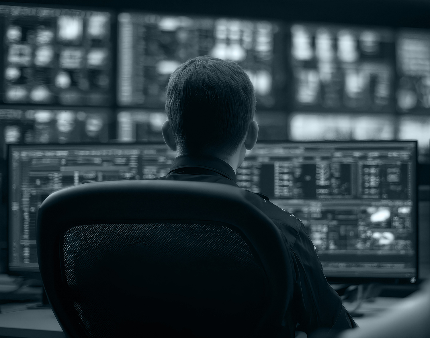 A person monitors inactive